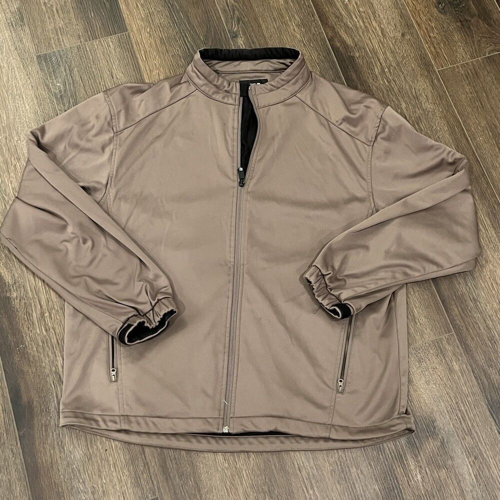 Footjoy Jacket Men's Large Green Full Zip Mock Neck Golf FJ